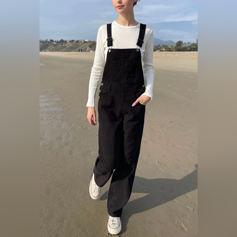 Brandy Melville Black Overalls
